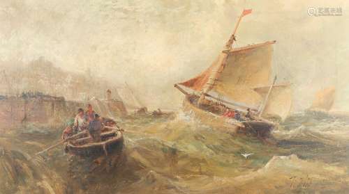 WILLIAM EDWARD WEBB (1862-1903). DUTCH FISHING BOATS OFF A H...