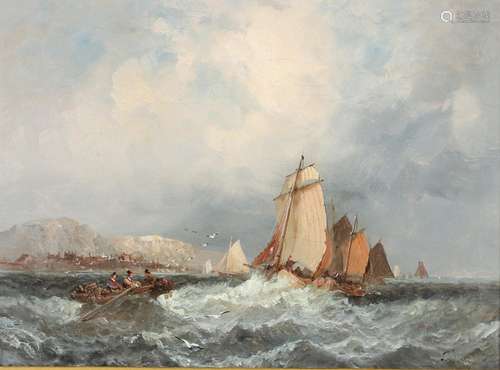 WILLIAM ANSLOW THORNLEY (FL.1858-1898). FISHING BOATS OFFSHO...