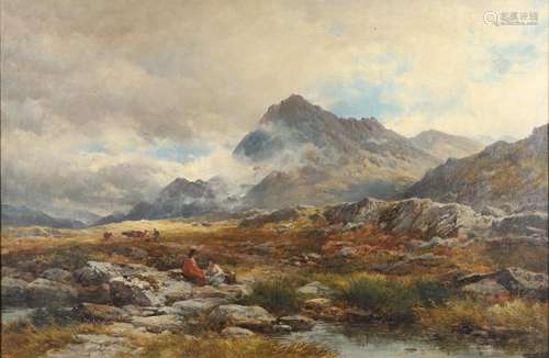 JOHN SYER (1815-1885). FIGURES ON AN UPLAND HEATH (NORTH WAL...