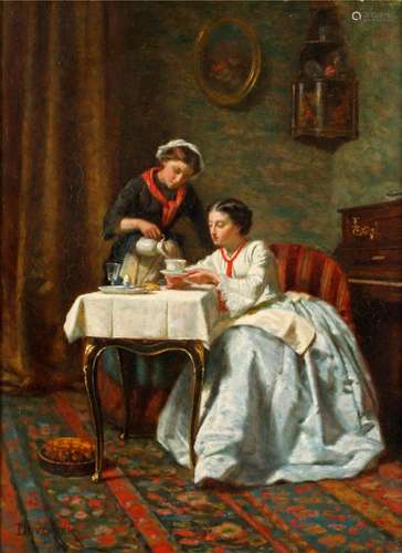 THEOPHILE EMMANUEL DUVERGER (1821-1898). LA TASSE DE THE.