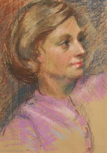 LEONARD JOHN FULLER (1891-1973). PORTRAIT STUDY OF A LADY. (...