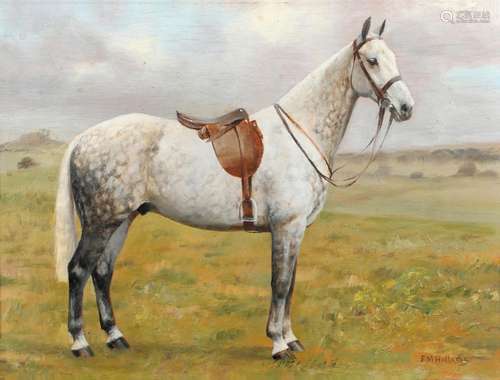 FRANCES MABEL HOLLAMS (1877-1963). TAFFY, A SADDLED DAPPLED ...