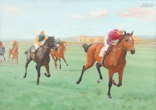 FRANCES MABEL HOLLAMS (1877-1963). ON THE RACE COURSE. (d)