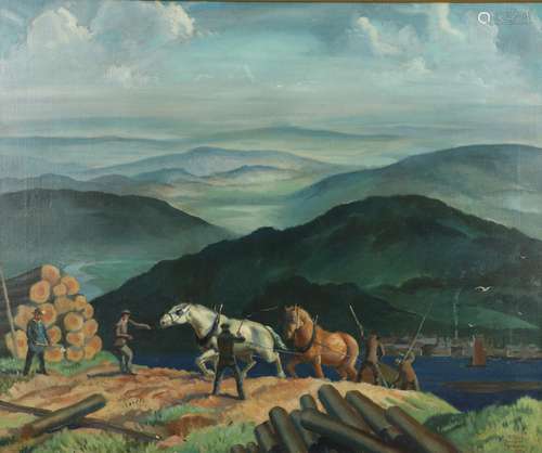 JOHN LOFTUS LEIGH-PEMBERTON (1911-1997). TIMBER HORSES, TASM...