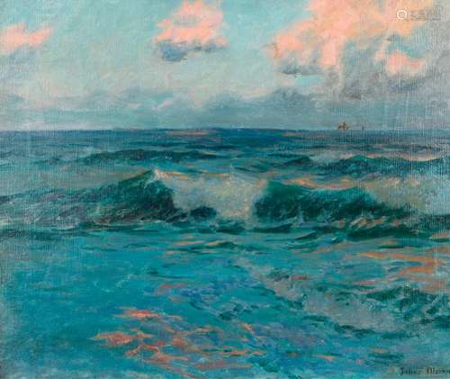 JULIUS OLSSON (1864-1942). PORTHMINSTER BEACH.