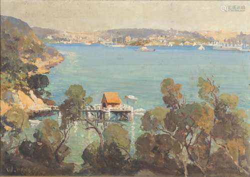 WILLIAM OATES (ENGLISH/AUSTRALIAN, 1862-1945). HARBOUR SCENE...