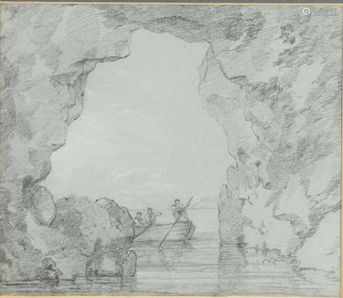 SIR GEORGE HOWLAND BEAUMONT, BT. (1753-1827). A CAVE NEAR CO...