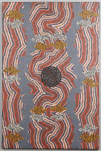 CLIFFORD POSSUM TJAPALTJARRI (AUSTRALIAN, 1932-2002). WATER ...