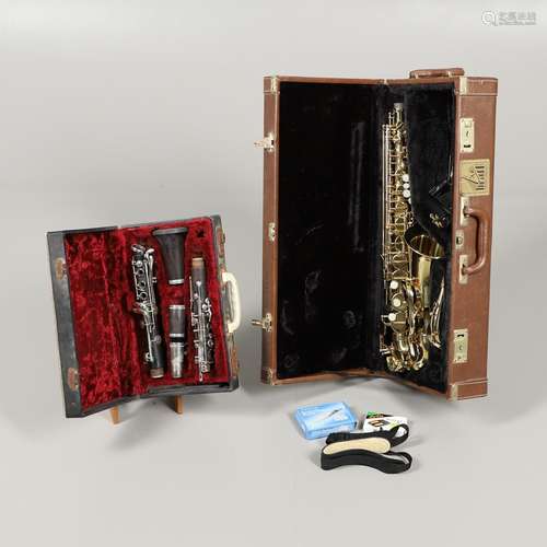 CASED SAXOPHONE - TREVOR JAMES & CO, & ENGLISH CASED...