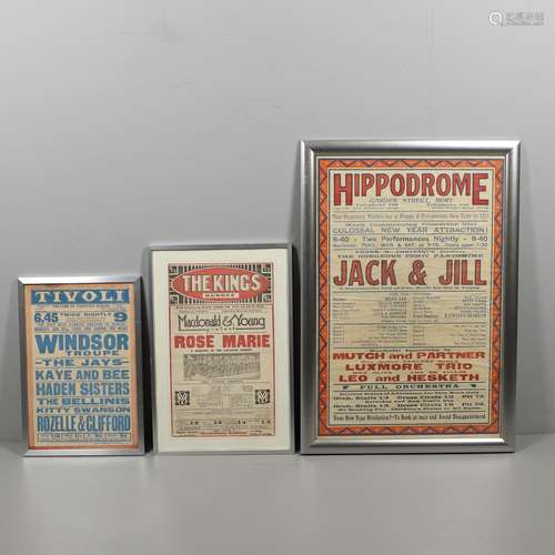 VINTAGE THEATRE POSTERS - HIPPODROME BURY, TIVOLI DUBLIN &am...