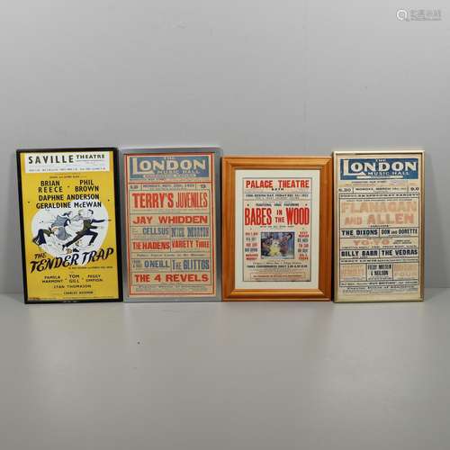 VINTAGE THEATRE POSTERS - SHOREDITCH EMPIRE, BATH PALACE THE...