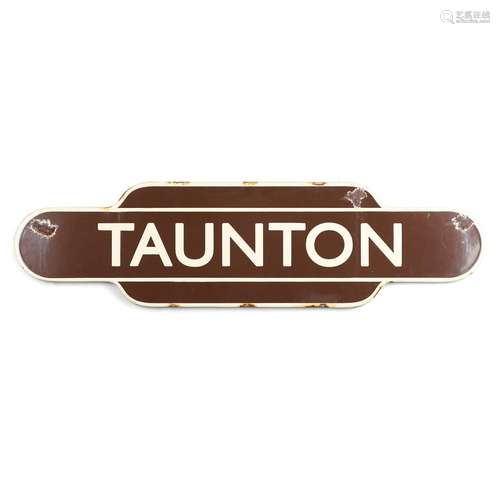 RAILWAY ENAMEL SIGN - TAUNTON TOTEM.