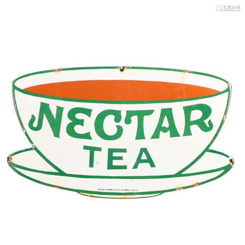 VINTAGE ENAMEL SIGN - NECTAR TEA.