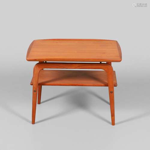 ARNE HOVMAND-OLSEN - MID CENTURY TEAK OCCASIONAL TABLE.