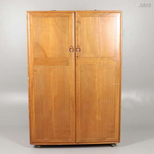 ERCOL ELM DOUBLE WARDROBE.