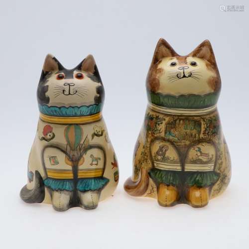 JOHN & DAVID DE BETHEL - RYE POTTERY CATS.