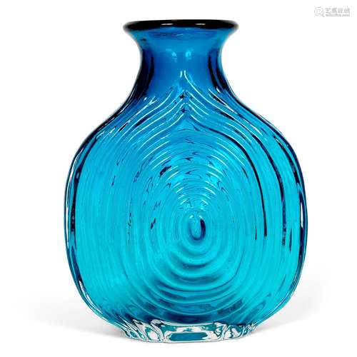 RARE WHITEFRIARS NIPPLE VASE - KINGFISHER BLUE.