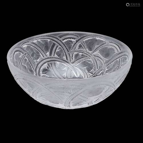 LALIQUE GLASS BOWL - PINSONS.