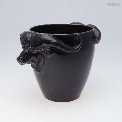 ASHTEAD POTTERY - LARGE BUFFALO VASE.