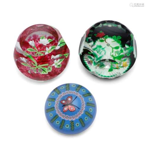 WILLIAM MANSON GLASS PAPERWEIGHTS - LIMITED EDITION.