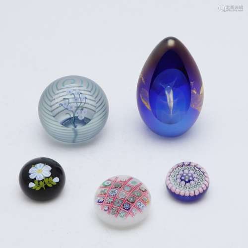 PETER MCDOUGALL & OKRA - GLASS PAPERWEIGHTS.