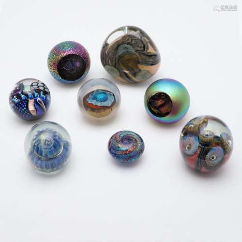 AMERICAN GLASS PAPERWEIGHTS - INCLUDING SCHUSTER & GLASS...
