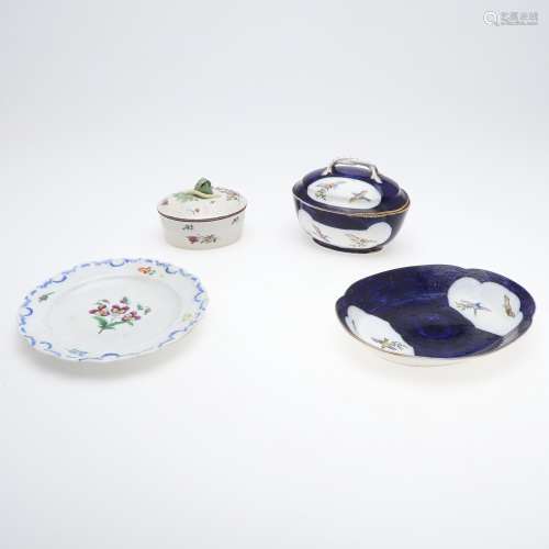 SEVRES LIDDED SUCRIER & DISH, & CONTINENTAL CERAMICS...