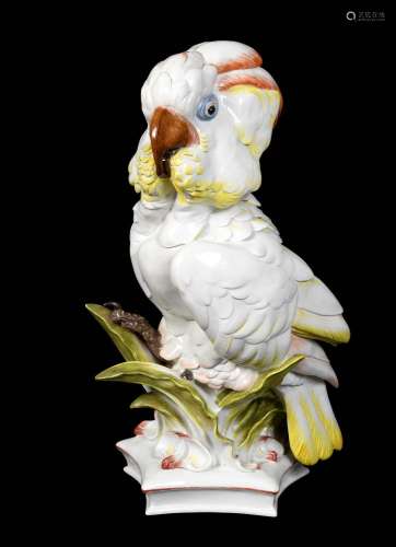 LARGE MEISSEN COCKATOO.