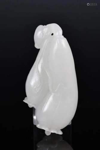 A White Jade Melon Carving Republican Period