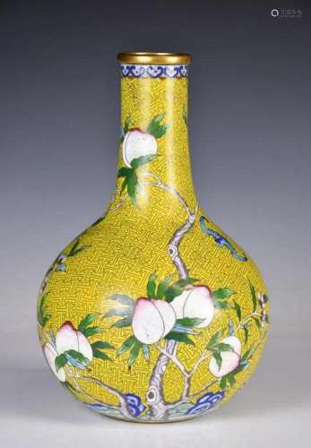 A Cloisonne Enamel Vase Jingyuantang Mk Republican