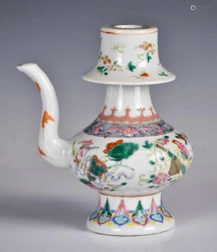 A Famille Rose Ewer 19thC