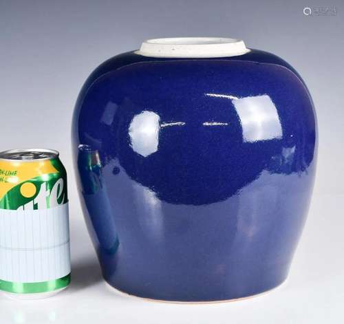 A Blue-Glazed Jar Qing