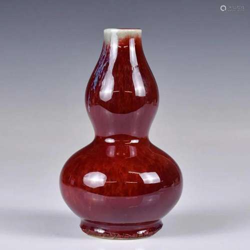 A Flambe-Glazed Gourd Vase Republican Period