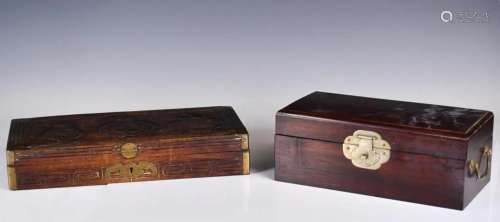 Two Hardwood Stationery Boxes Republican Period