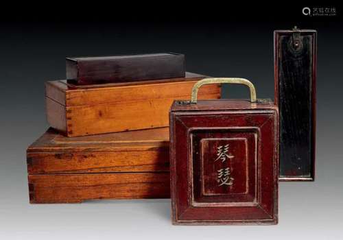 民国 文房木盒 （一组五件）