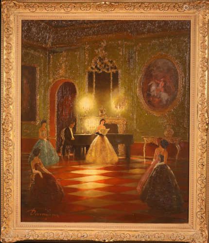 二十世纪早期 法国宫廷题材油画