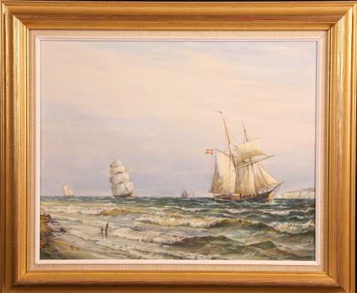 二十世纪 法国海景油画