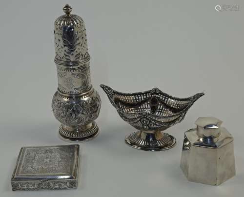 A small group of silver and white metal, comprising: an Edwa...
