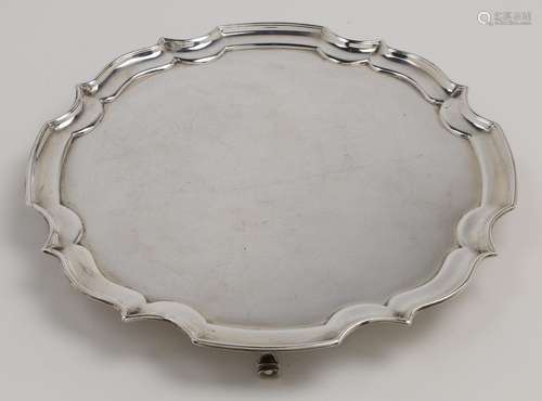 A silver salver, James Dixon & Sons, Sheffield, 1946, wi...