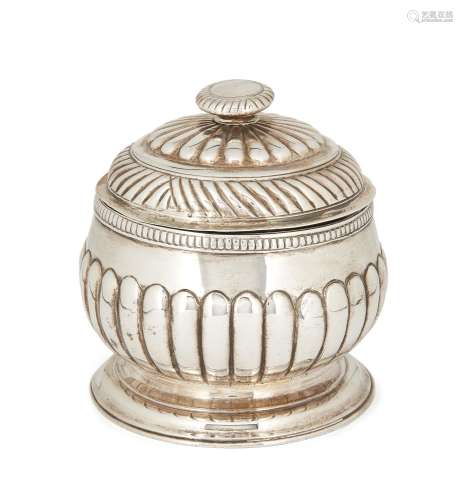 A silver pot with cover, re-assayed and hallmarked London, 2...