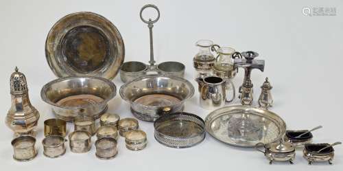 A group of silver and silver plate, to include: a George V s...