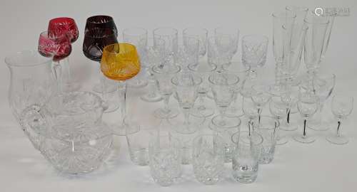 A quantity of glassware, 20th century, the majority cut glas...