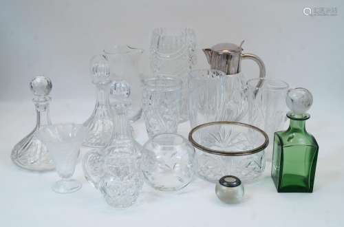 A quantity of cut and pressed glassware, 20th century, to in...
