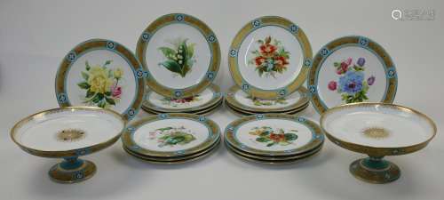 A group of decorative Victorian porcelain, late 19th century...