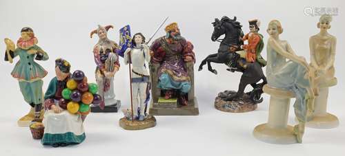 A group of Royal Doulton porcelain figures, 20th century, to...