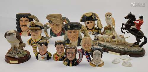 A group of Royal Doulton character jugs, 20th century, to in...