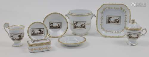 A collection of Richard Ginori Impero Fiesole porcelain, 20t...