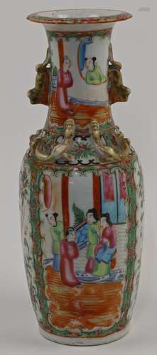 A Chinese Canton porcelain famille rose vase, 19th century, ...