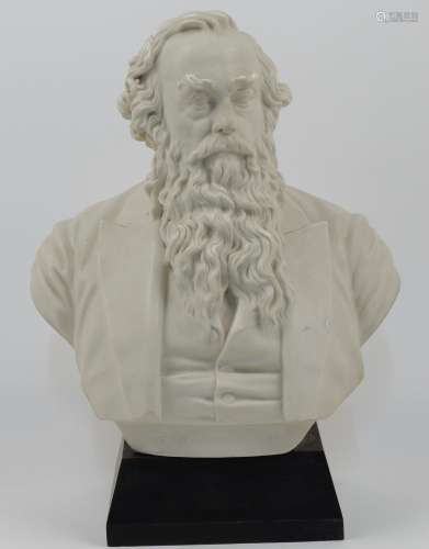 A Copeland parian bust of Sir Titus Salt, c.1880, after a ma...