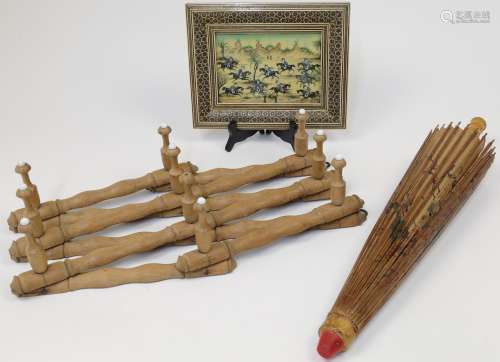 A mixed group of collectibles, to include a Persian miniatur...